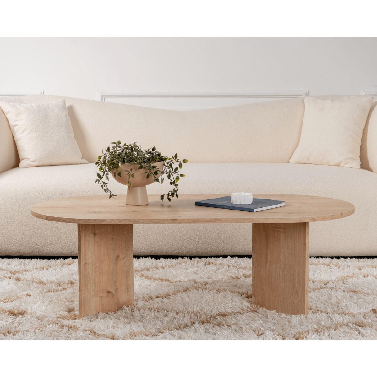COUCHTISCH - iris 119/60/39,8 cm - Eichefarben, Holzwerkstoff (65/60/39.8cm) - Calicosy