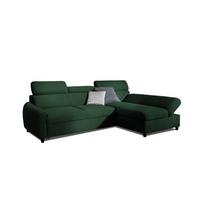 ECKSOFA Schlafsofa Anton Xs In Esito - Dunkelgrün, Holzwerkstoff/Textil (170/260cm) - Fun Möbel