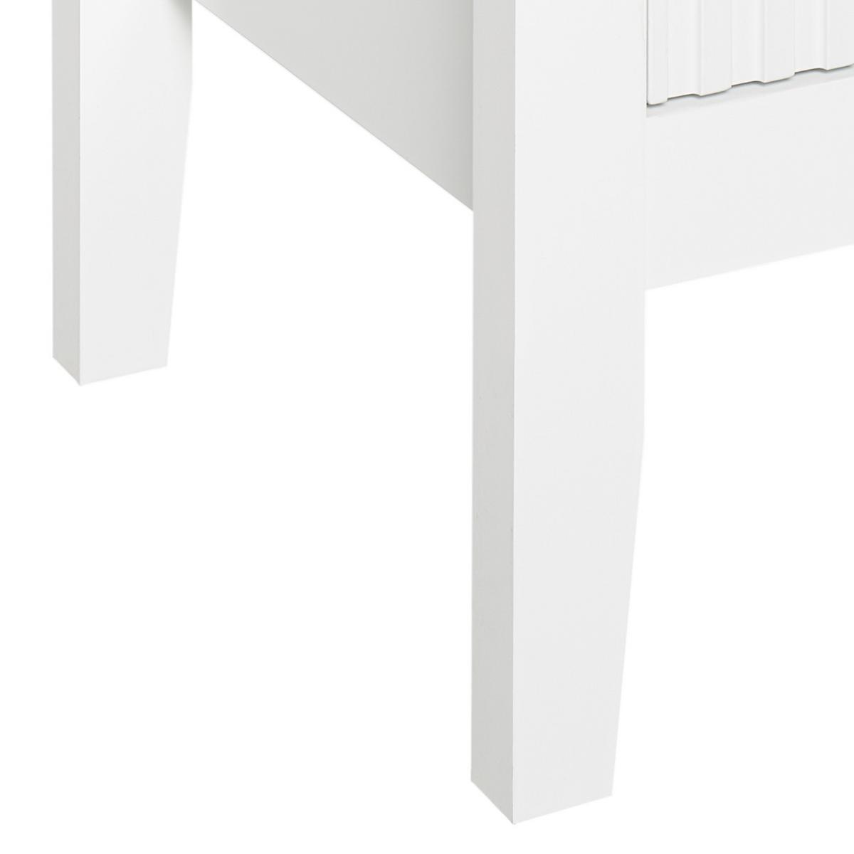 NACHTTISCH mit 2 Schubladen Weiß Assisi - Weiß, Holzwerkstoff (35/48/62cm) - Beliani