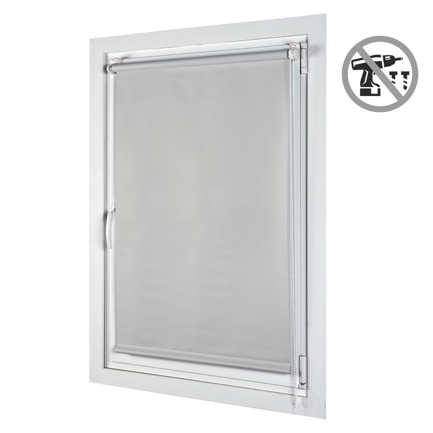 VERDUNKELUNGSROLLO, Hellgrau, 150 x 180 cm - Grau, Kunststoff (150/180cm) - STORESDECO