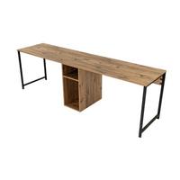 DOPPELSCHREIBTISCH - twin 240/60/74 cm - Beige, Holz/Holzwerkstoff (240/60/74cm) - Calicosy