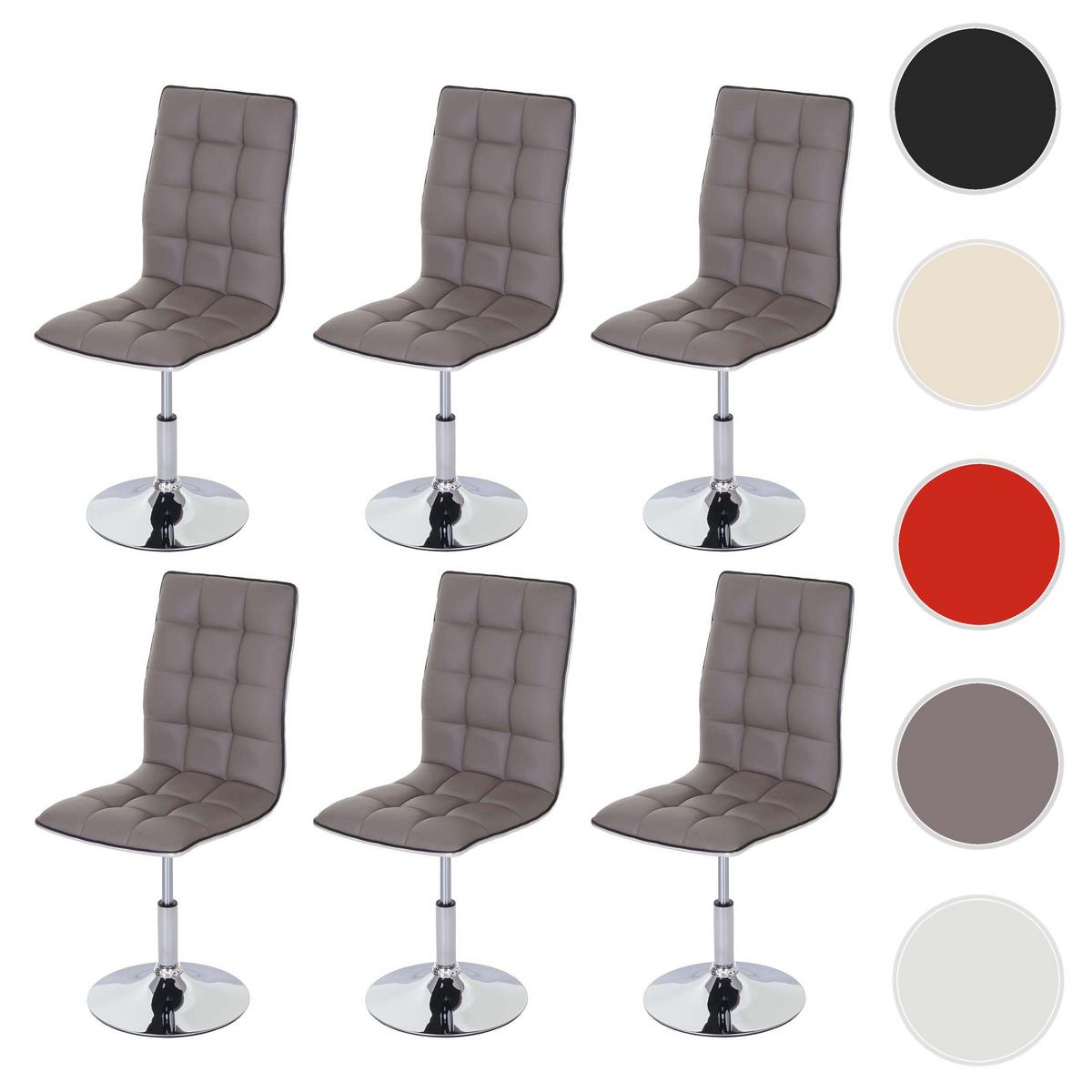 ESSZIMMERSTUHL Anthrazit 6er-Set - Taupe/Anthrazit, Textil (43/103/54cm) - MCW