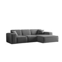 ECKSOFA Ottom Celes Premium Opera Velvet - Dunkelgrau, Holzwerkstoff/Textil (266/165cm) - Fun Möbel