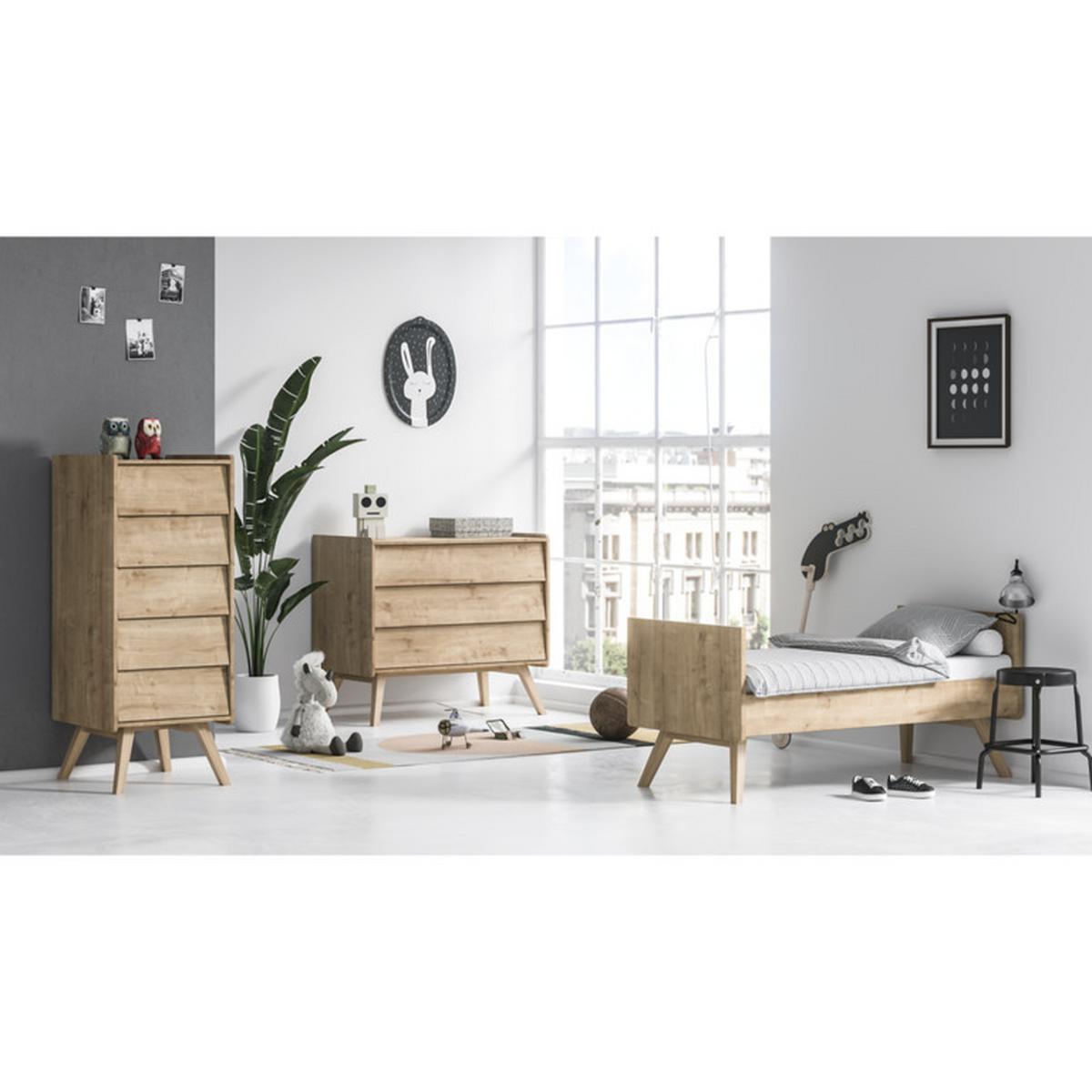 BABYZIMMER 3-teilig Eiche - Braun, Holzwerkstoff (145/103/75cm) - Petits-meubles