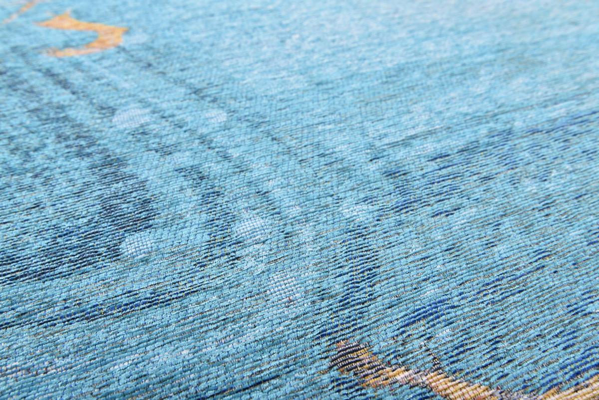 FLACHWEBETEPPICH Cosima 130x190 cm - Türkis, Textil (130/190cm) - Gino Falcone