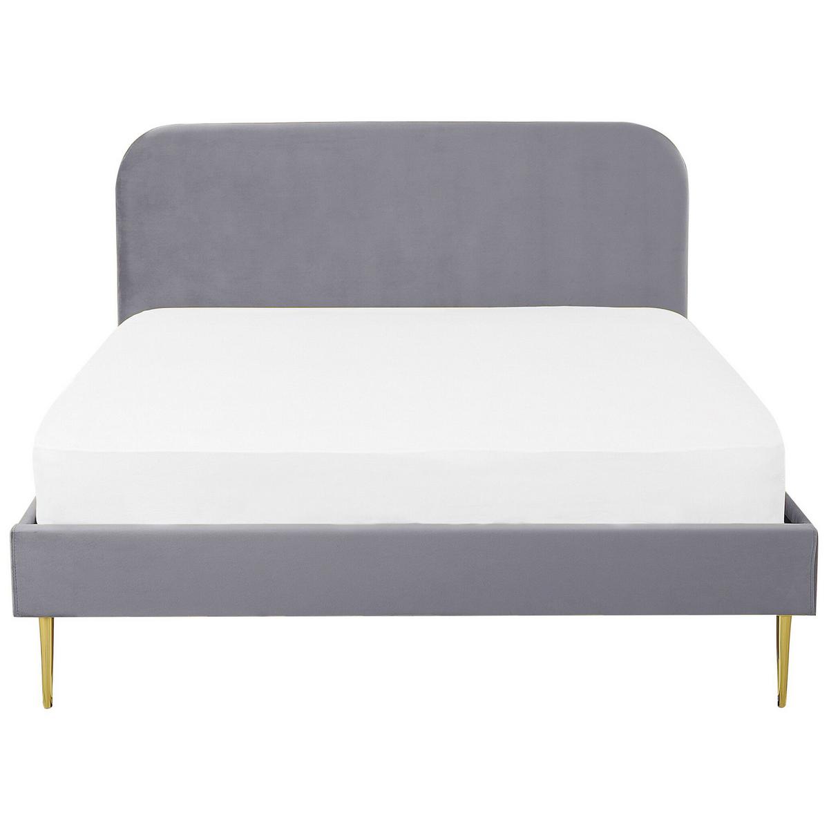 POLSTERBETT 180/200cm Grau Flayat - Grau, Textil (180/200cm) - Beliani