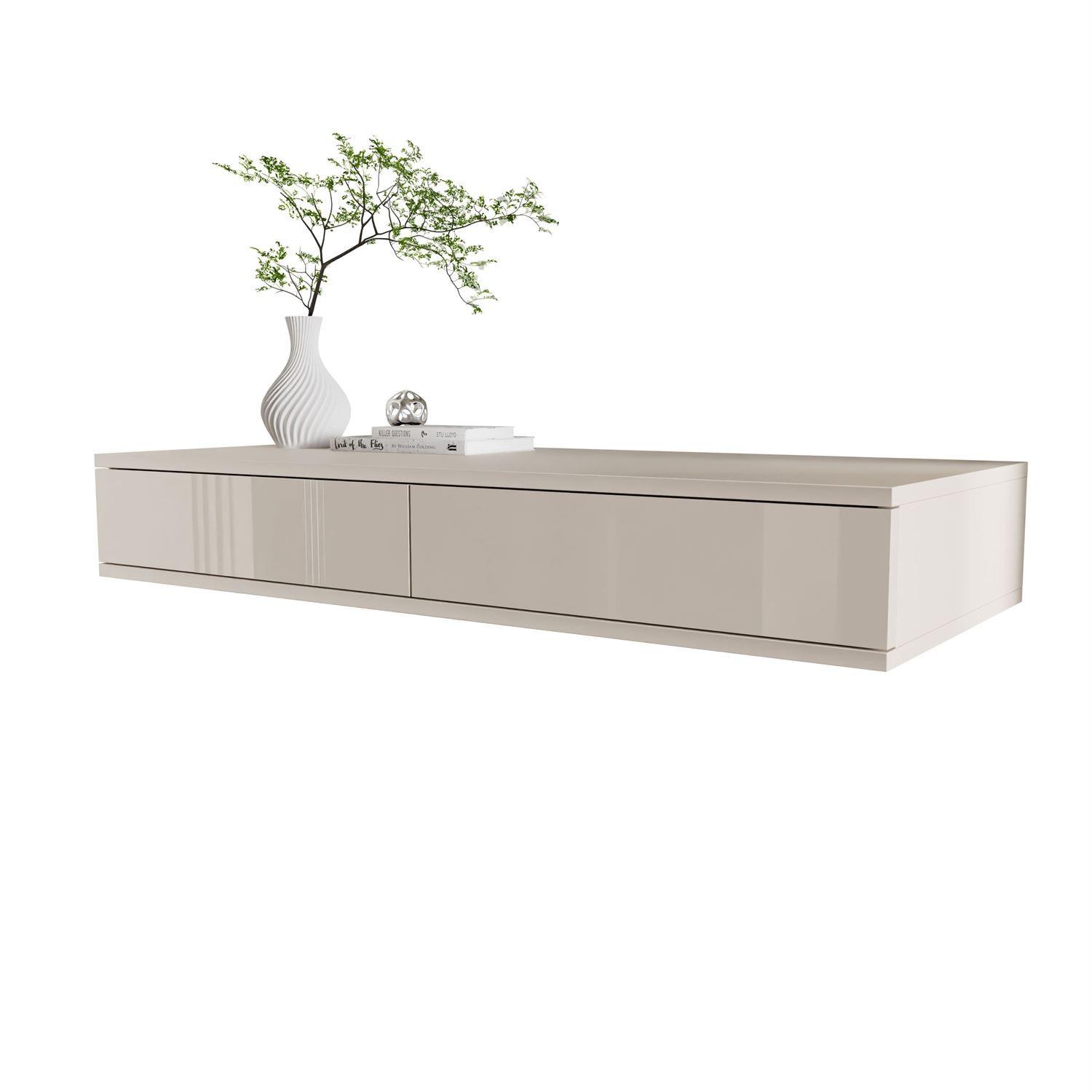 KONSOLE Glamour hängend PUSH OPEN - Kaschmir, Holzwerkstoff (100/15/42cm) - Lookway