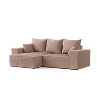 ECKSOFA SENSO mit Schlaffunktion Beige im Tilia Stoff - Beige/Schwarz, Holz/Holzwerkstoff (255/148cm) - AltaBeds