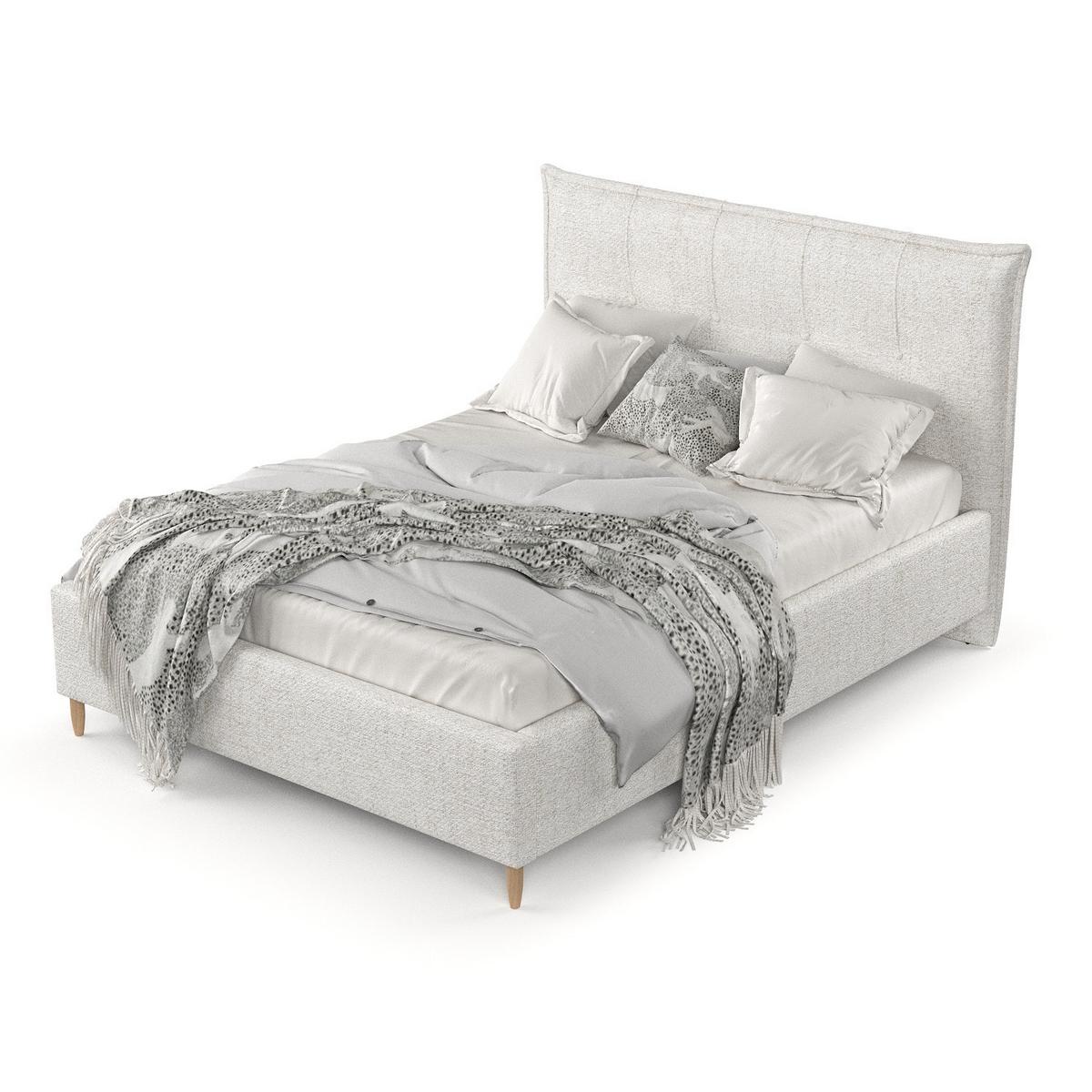 POLSTERBETT Plaza 140/200 cm Creme im Neve Stoff - Creme/Naturfarben, Holz/Holzwerkstoff (140/200cm) - AltaBeds