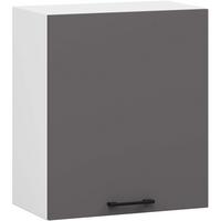 HÄNGESCHRANK Weiß, Graphit Grau 58/50/30 - Dunkelgrau/Weiß, Holzwerkstoff (50/58/30cm) - RAUMHIRSCH FURNITURE
