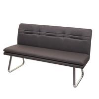 SITZBANK Dunkelbraun, Silber - Graubraun/Dunkelbraun, Textil (160/90/59cm) - MCW