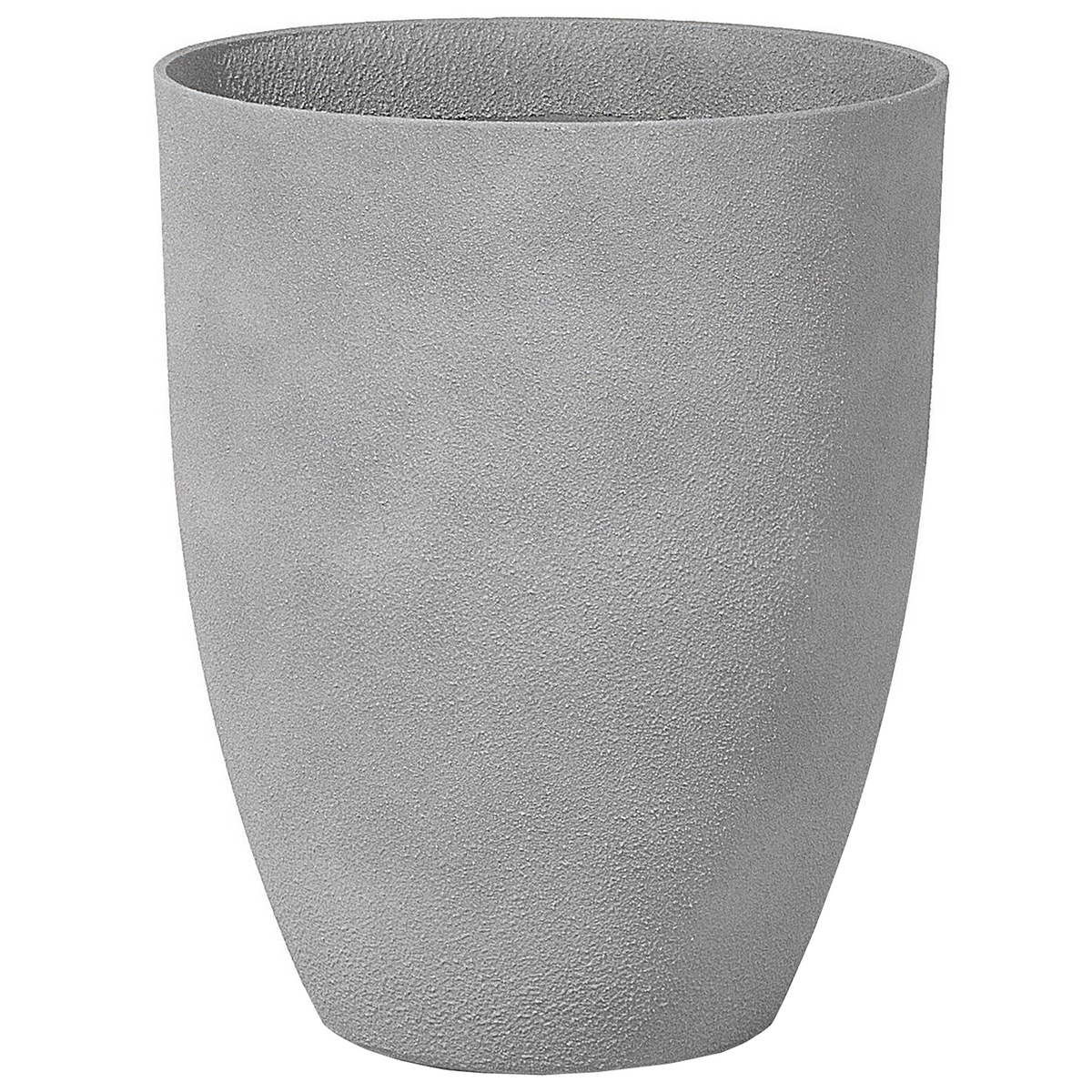 BLUMENTOPF 2er-Set hellgrau rund 43/43/52 cm Croton - Hellgrau, Stein (52cm) - Beliani