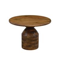 COUCHTISCH ATRANI, Mango Massivholz, Ø 60 x 41,5 cm - Braun, Mangoholz/Holz (60/60/41.5cm) - KADIMA DESIGN