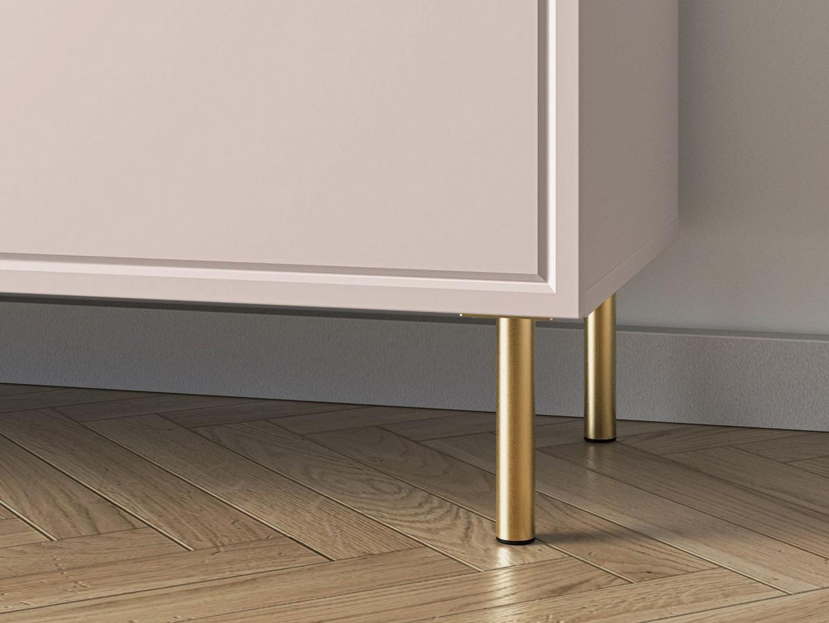 TV-LOWBOARD Loppa Kaschmirbeige 160 cm - Beige/Goldfarben, Holzwerkstoff (160/53/40cm) - Selsey