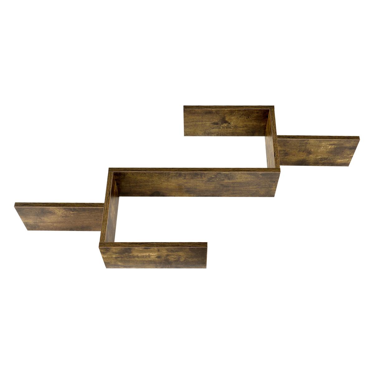 WANDREGAL Flekkefjord - Dunkelbraun, Holzwerkstoff (104/49.5/14.5cm) - [en.casa]