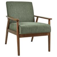 SESSEL Dunkelbraun/Grün Esrum - Braun/Grün, Textil (62/79/80cm) - Beliani