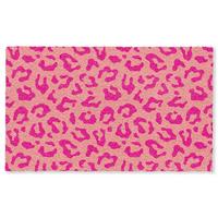 FUSSMATTE Pantherdruck - Rosa - Tierdruck - Minimalistisch Sauberlaufmatte 150x90 cm - Pink, Kunststoff (150/90cm) - MuchoWow