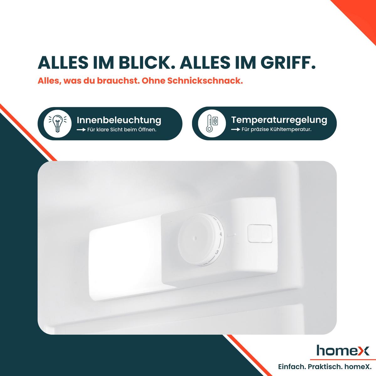 KÜHL-GEFRIER-KOMBINATION Einbau, 145cm Nische, 205 Liter, Schlepptürtechnik, Einbaukühlschrank mit Gefrierfach, CFB2051E - Weiß, Glas/Kunststoff (54/145/54cm) - homeX
