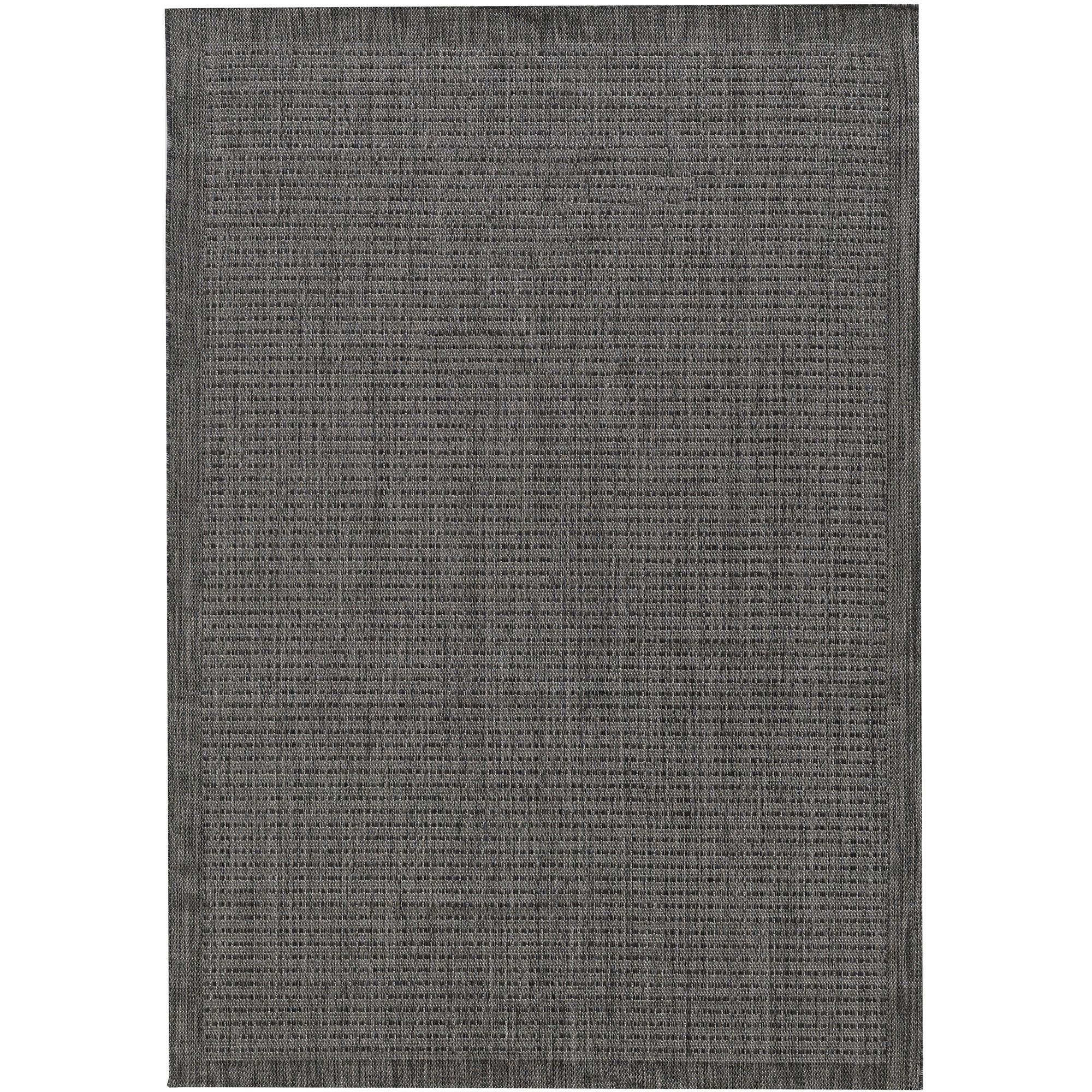 TEPPICH Outdoor DAFNE in Schwarz, einfarbig, 140 x 200 cm - Grau, Textil (140/200cm) - KADIMA DESIGN