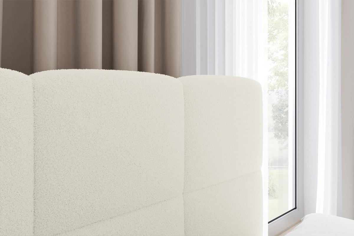 EINZELBETT Jugendbett mit Bettkasten Links, ohne Matratze - LIVY 90x200 Beige - Hellbraun, Holzwerkstoff/Textil (90/200cm) - ALTDECOR