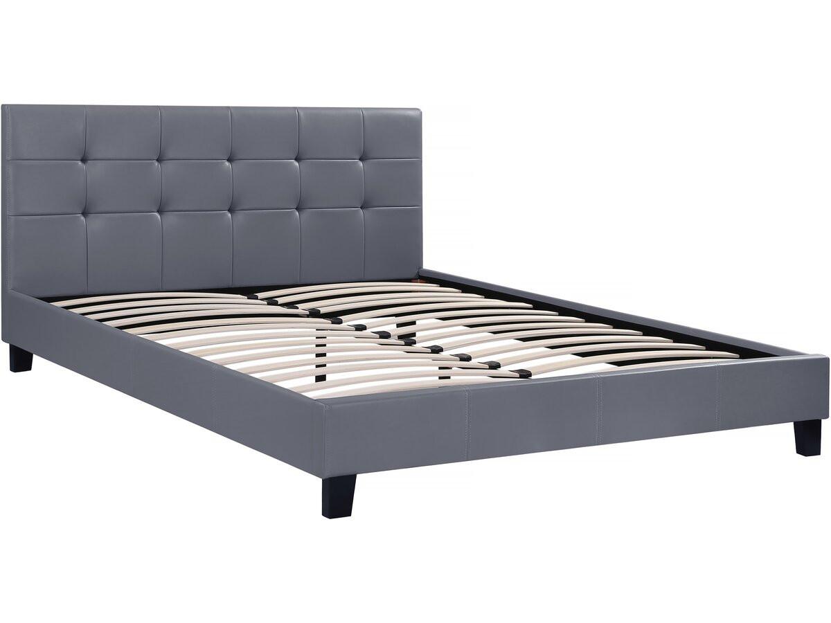 BETT julia Grau - Grau, Textil (190/140cm) - Habitat Garten