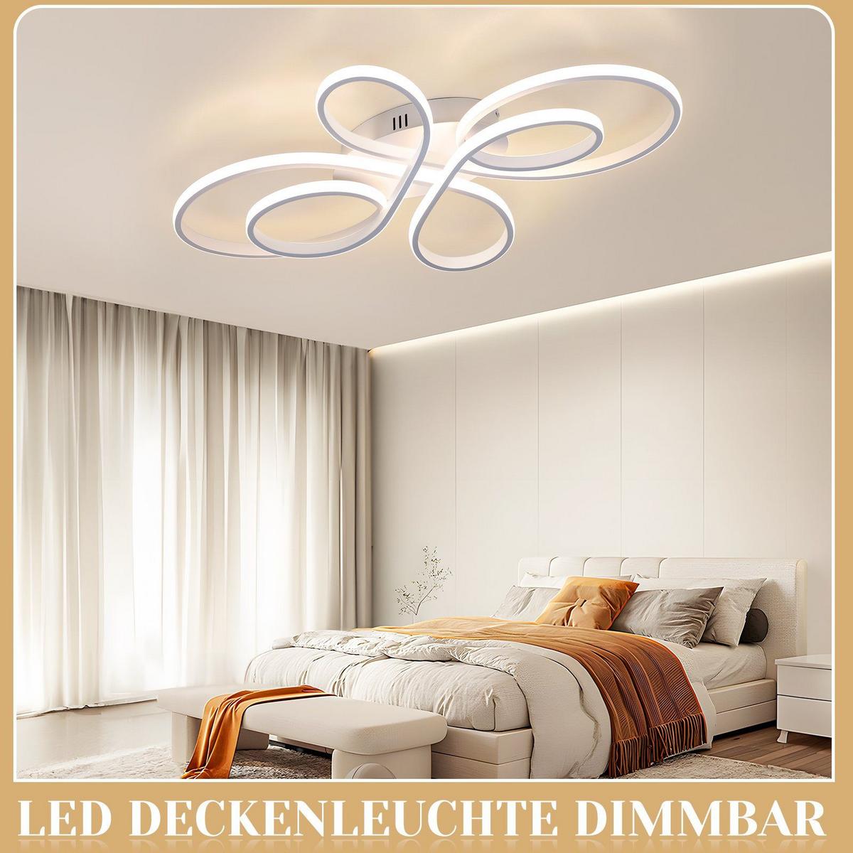 LED-DECKENLEUCHTE Alaric 100/58/9 cm - Weiß, Metall (100/58/9cm) - Nettlife