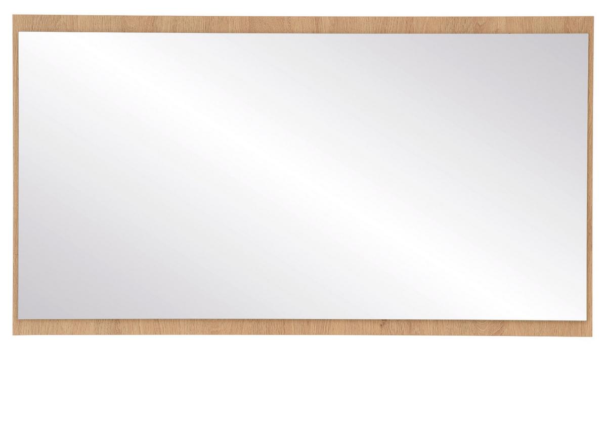 GARDEROBENSPIEGEL Stone Eiche 105 x 58 cm, Wandspiegel rechteckig - Eichefarben, Glas/Holzwerkstoff (105/58/2cm) - Furn.Design