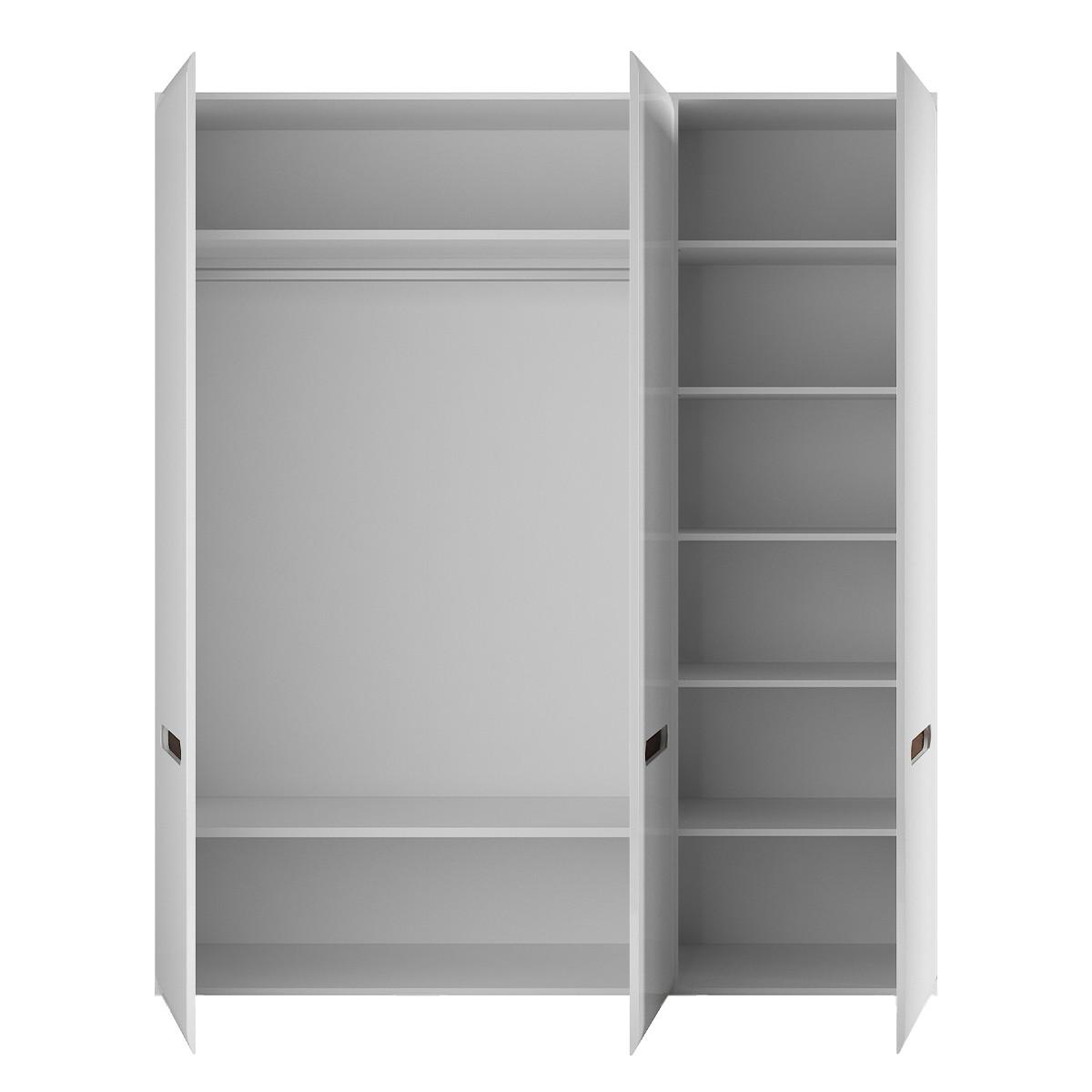SCHRANK 3 Türen Darrel Weiß - Weiß, Holzwerkstoff (180/210/57cm) - Petits-meubles