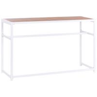 GARTEN-BARTISCH 150/50 cm Braun/Weiß Avetrana - Weiß, Metall (150/50/90cm) - Beliani