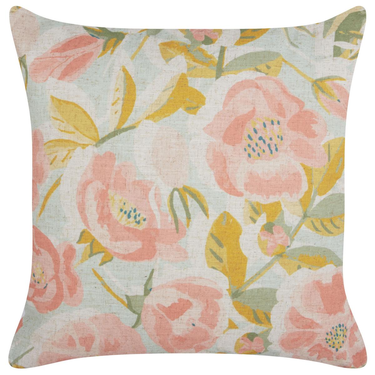DEKOKISSEN 2er-Set Rosa 45/45 cm Zahriye - Blau/Pink, Textil (45/45cm) - Beliani