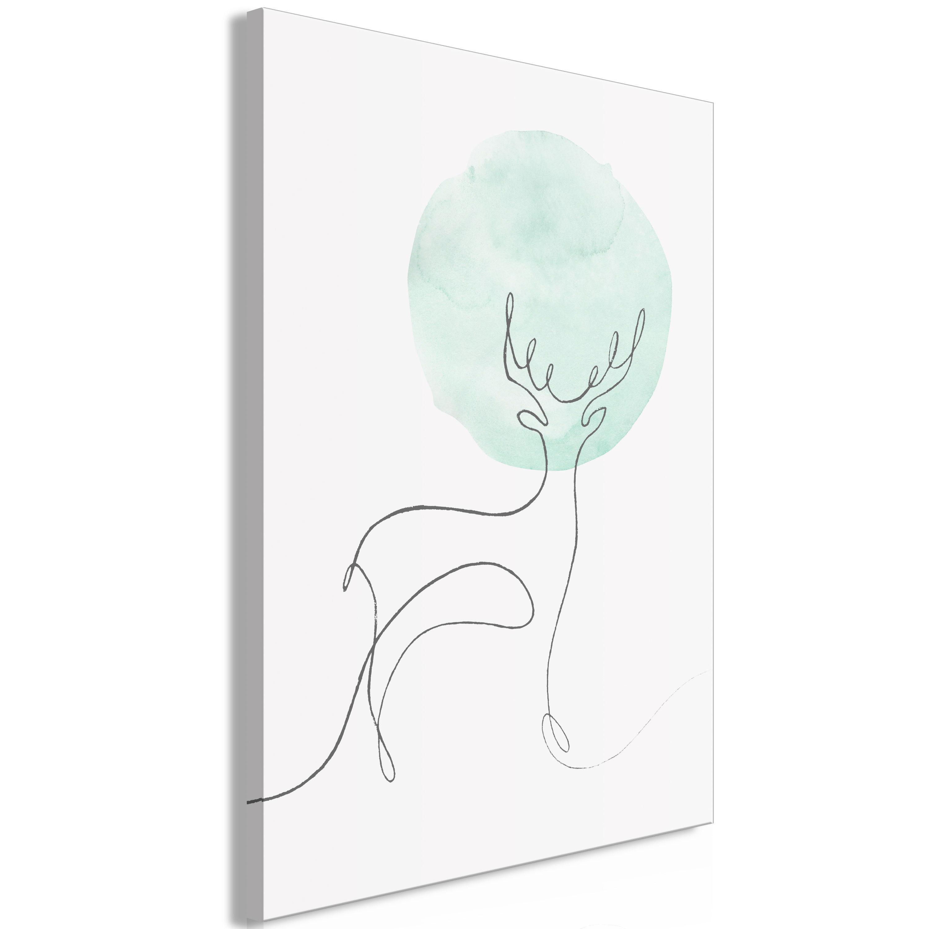 KUNSTDRUCK Grau 40/60 cm - Schwarz/Grau, Textil (40/60cm) - KUNSTLOFT
