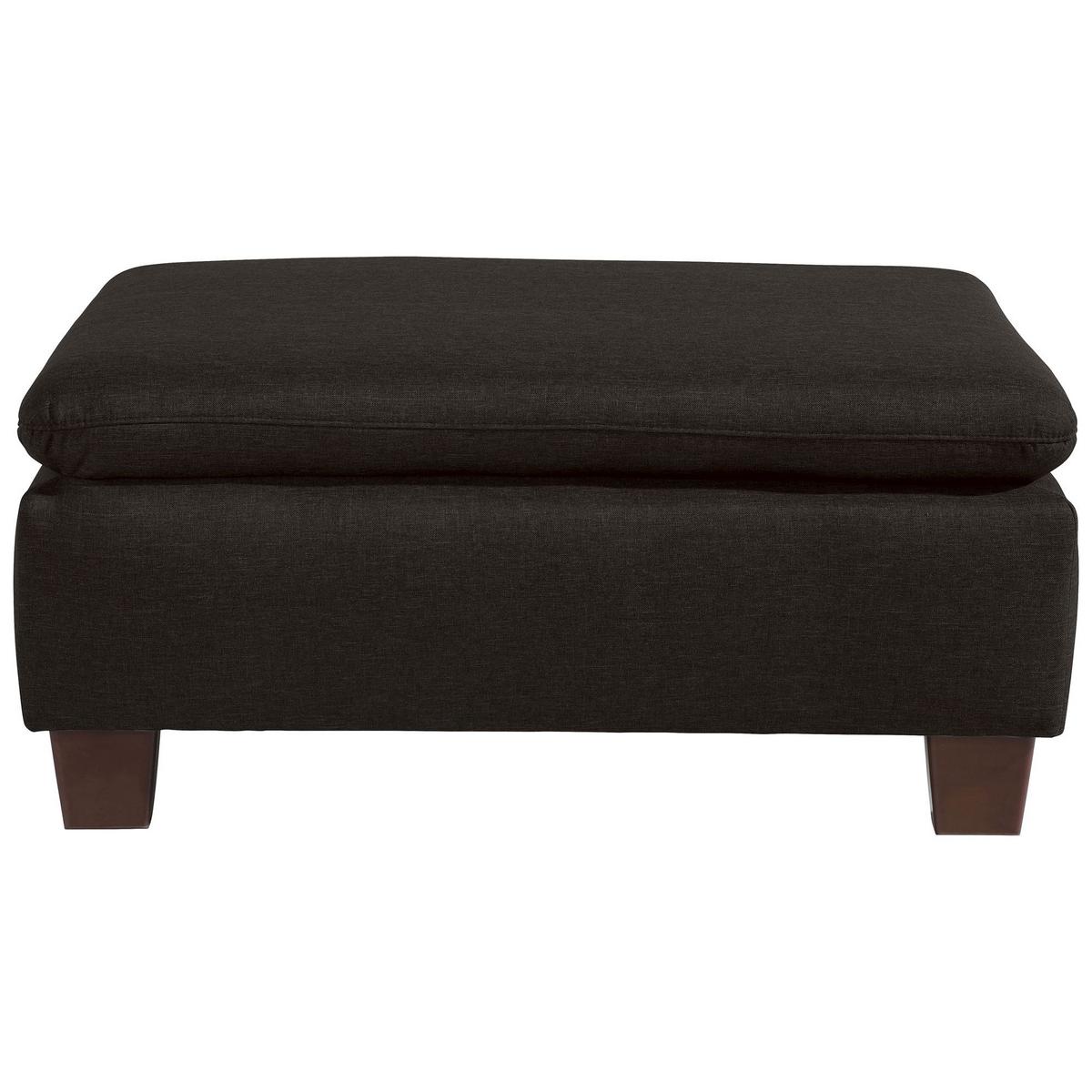 POLSTERHOCKER Kaylil Flachgewebe schoko - Mokka, Kunststoff (90/43/60cm) - 58aufmkessel