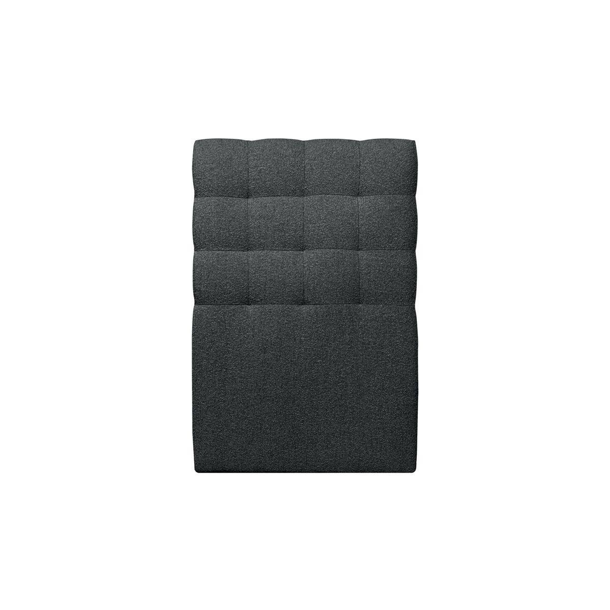 KOPFTEIL gepolstert - Gesteppt – schwarzer Bouclé-Stoff - 90 cm - Beige/Schwarz, Karton/Holz (90/120/10cm) - Sommeil de Plomb