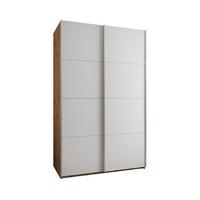 SCHWEBETÜRENSCHRANK 245,5/150/64 2-türig - Silberfarben/Weiß, Holz/Metall (150/245/64cm) - Abiks Möbel