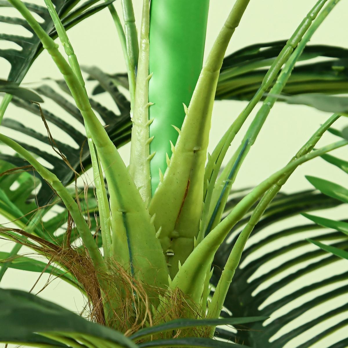 KÜNSTLICHE Pflanzen, Kunst Palme, 160 cm Kunstpflanze mit 36 Zweige Grün - Grün, Kunststoff (160cm) - HOMCOM