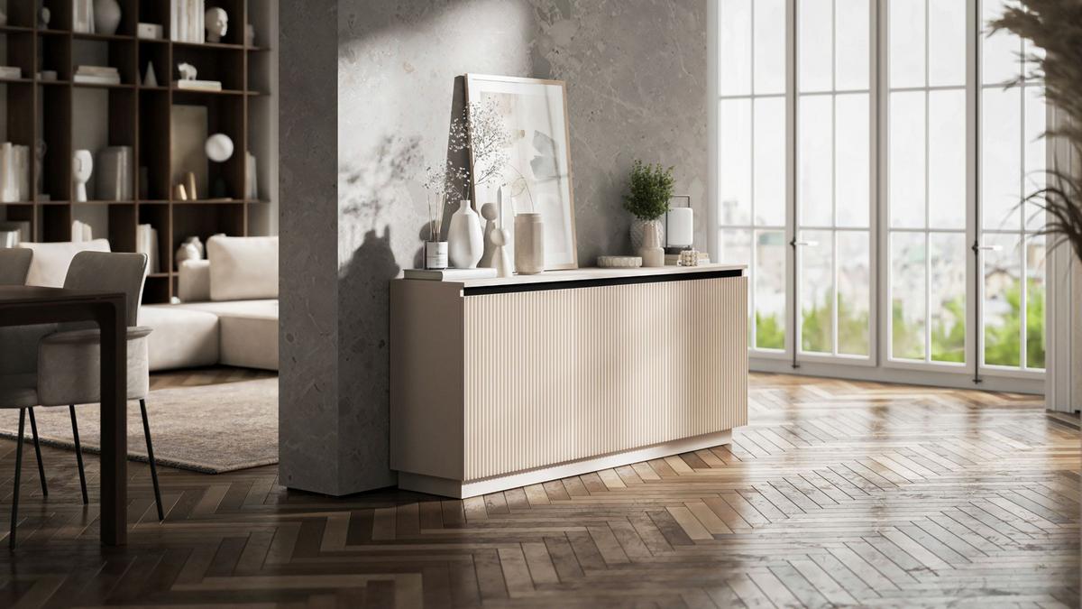 KOMMODE Selene 3D Kaschmir Matt Glamour 167 cm - Kaschmir, Holzwerkstoff (166.8/71.4/35cm) - Meble Lindner
