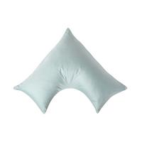 BIO-KISSENBEZUG für V-Form-Kissen, Satin, Fadendichte 400 - Hellblau, Textil (38/76cm) - Homescapes
