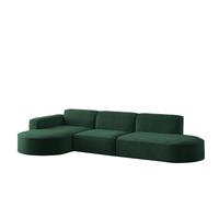 ECKSOFA Palma In Noel - Grün, Holzwerkstoff/Textil (296/165cm) - Fun Möbel