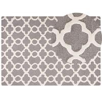KURZFLOR-TEPPICH Zile 230/160 cm - Grau, Textil (160/230cm) - Beliani