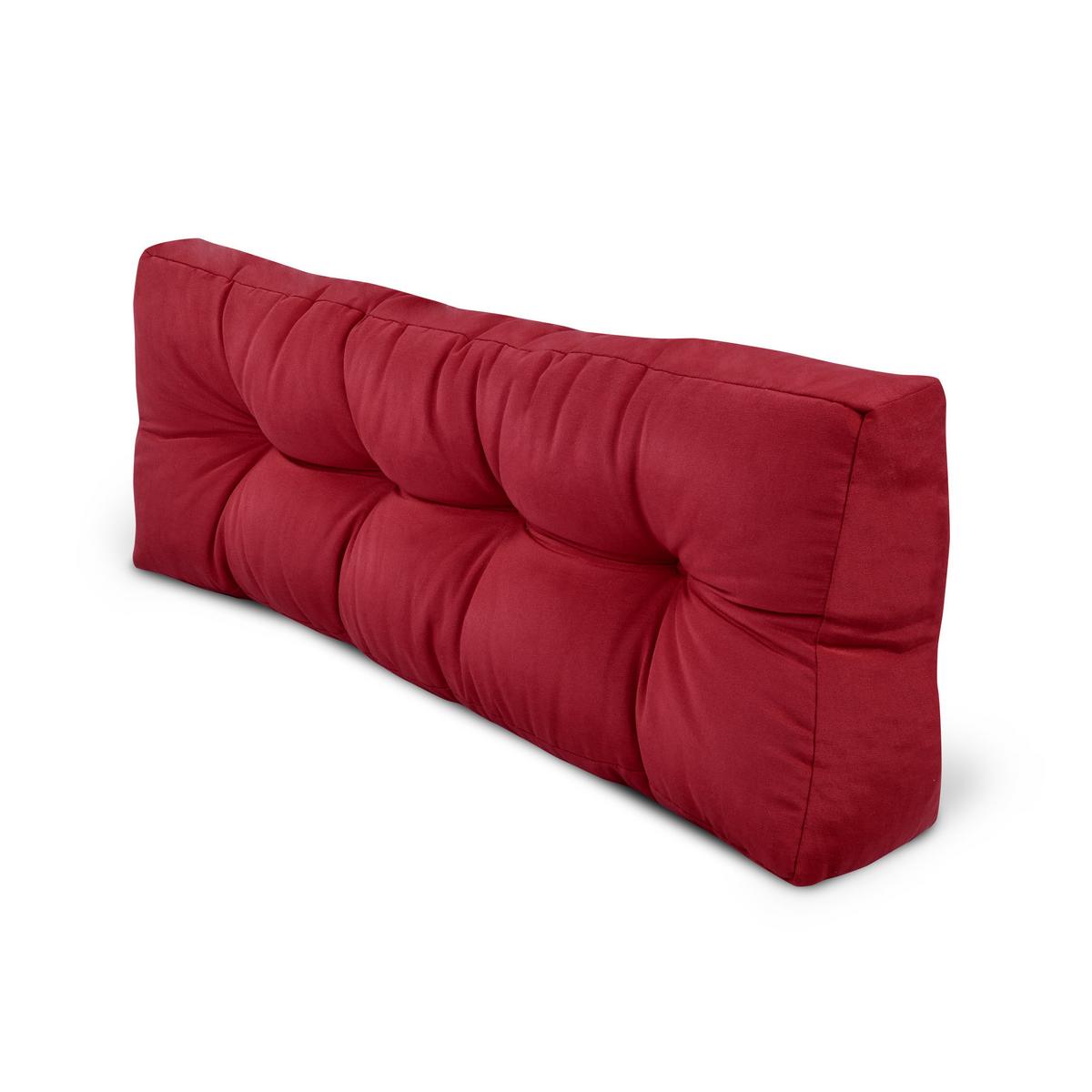 PALETTENKISSEN Eco Style Rücken 120/40/10 cm Rot - Rot, Textil (40/20/120cm) - Beautissu 