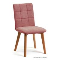 ESSZIMMERSTUHL (2er-Set) Dareen 47x91x60 Eiche geölt/Rosewood - Eichefarben/Dunkelrosa, Kunststoff (60/91/47cm) - 58aufmkessel