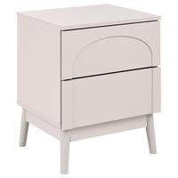 NACHTTISCH mit 2 Schubladen Hellbeige Boulia - Beige, Holz/Holzwerkstoff - Beliani