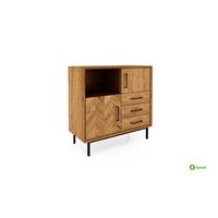 KOMMODE HOCH LEON Wildeiche - Wildeiche, Holz (97/95/45cm) - byoak
