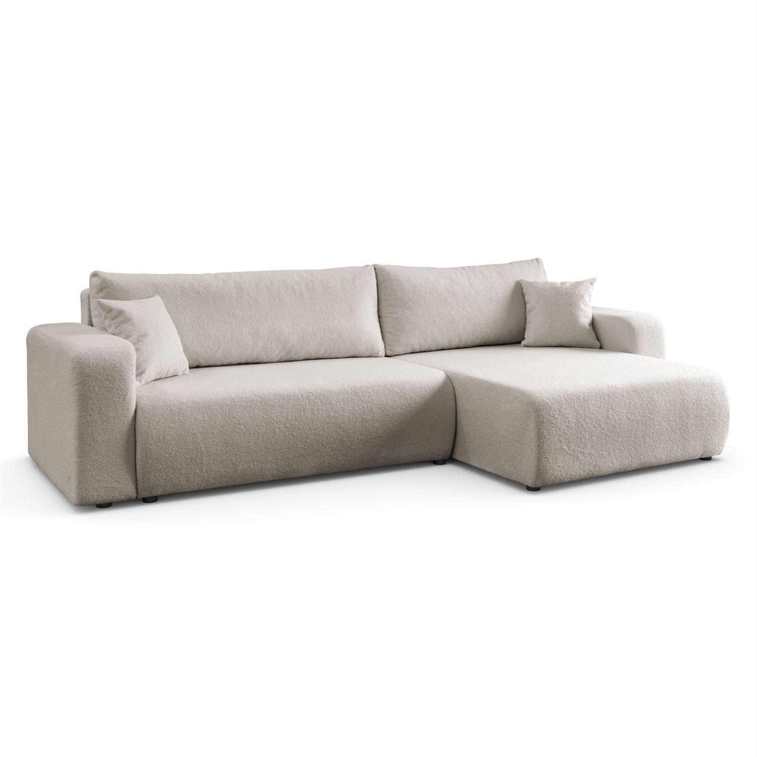 ECKSOFA VESPO XL mit Schlaffunktion und Bettzeugkasten - Beige, Textil (267/143cm) - Lookway