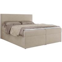 BOXBETT JAGUAR 140/200 - Beige Struktur - H3 - Beige, Holz/Textil (140/200cm) - MKS