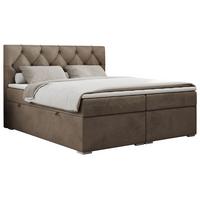 BOXBETT ALDA 180/200 Braun Velvet - H4 - Braun, Holz/Textil (180/200cm) - MKS