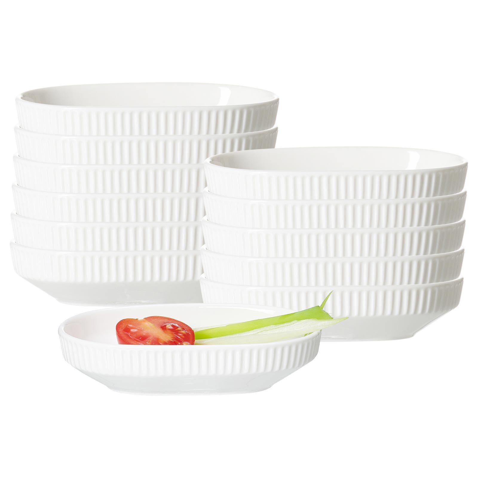 DIPSCHALEN Kelly weiß 12 x 8 cm 6er Set - Weiß, Keramik (12/8/3cm) - Ritzenhoff Breker