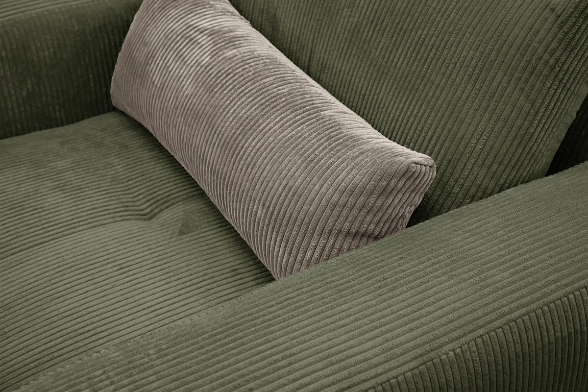 SESSEL OLI in Cordstoff olivgrün - Olivgrün, Holz/Textil (130/91/108cm) - Wozimo