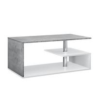 COUCHTISCH Haarlem 50/90/41 - Hellgrau/Weiß, Holzwerkstoff (90/50/41cm) - [en.casa]