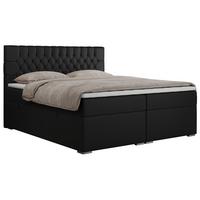 BOXBETT PERA 200/200 Schwarz Kunstleder - H3 - Schwarz, Holz/Textil (200/200cm) - MKS